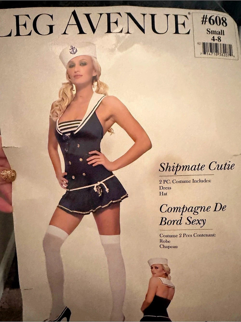 Leg Avenue Shipmate Cutie Striped Costume Size Small